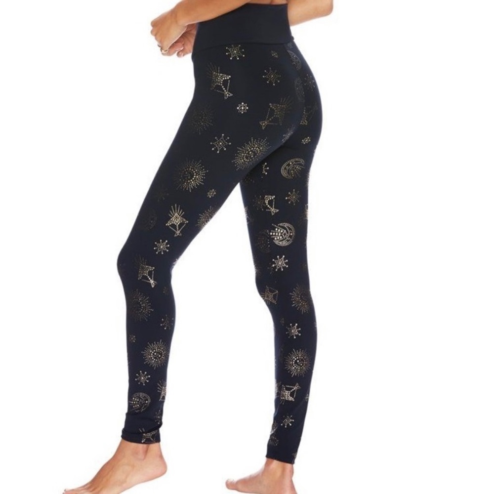 Beach Riot Celestial Gold Foil Navy Leggings - Picture 4 of 9